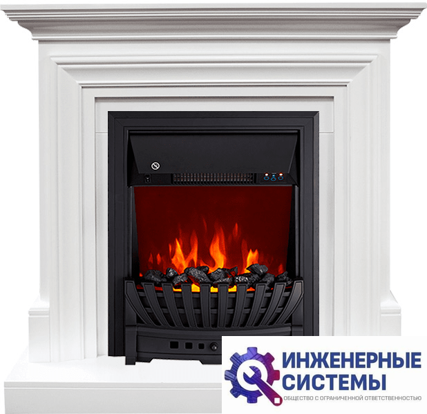 Каминокомплект Royal Flame Bradford Белый с очагом Aspen Black