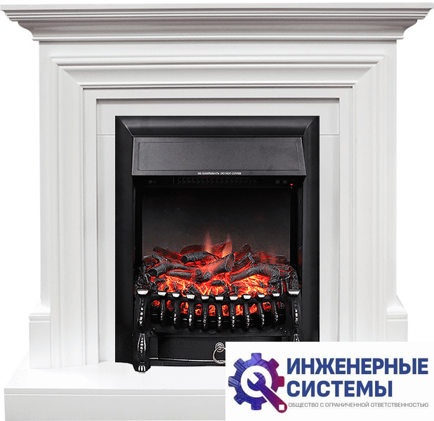 Каминокомплект Royal Flame Bradford Белый с очагом Fobos FX Black