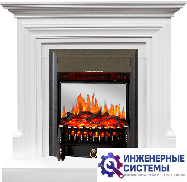 Каминокомплект Royal Flame Bradford Белый с очагом Fobos FX M Black