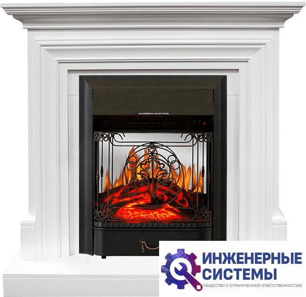 Каминокомплект Royal Flame Bradford Белый с очагом Majestic FX M Black