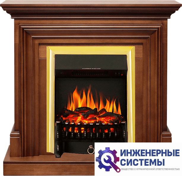 Каминокомплект Royal Flame Bradford Орех с очагом Fobos FX Brass