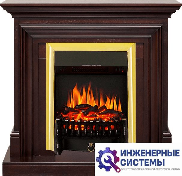 Каминокомплект Royal Flame Bradford Темный дуб с очагом Fobos FX Brass