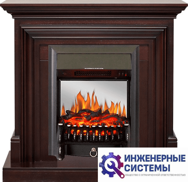 Каминокомплект Royal Flame Bradford Темный дуб с очагом Fobos FX M Black