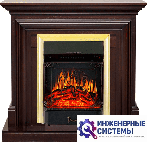 Каминокомплект Royal Flame Bradford Темный дуб с очагом Majestic FX Brass