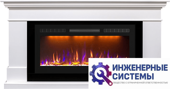Каминокомплект Royal Flame California Белый с очагом Crystal 36 RF