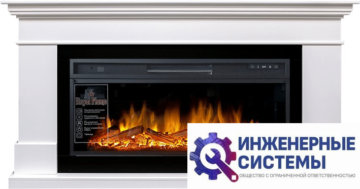 Каминокомплект Royal Flame California Белый с очагом Vision 42 LOG LED
