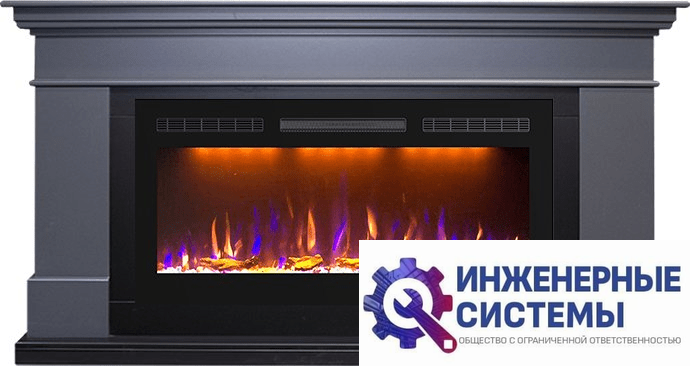 Каминокомплект Royal Flame California Серый графит с очагом Crystal 36 RF