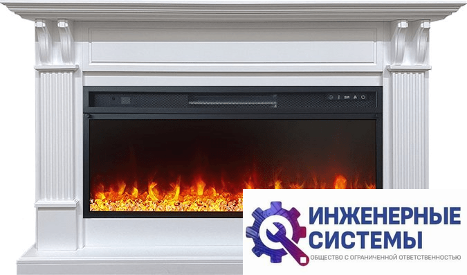 Каминокомплект Royal Flame Cardiff Белый с очагом Vision 42 LED