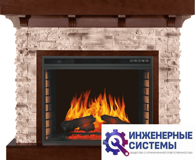 Каминокомплект Royal Flame Chalet Темный дуб с очагом Vision 28 EF LED FX