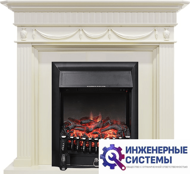 Каминокомплект Royal Flame Corfu Слоновая кость с очагом Fobos FX Black