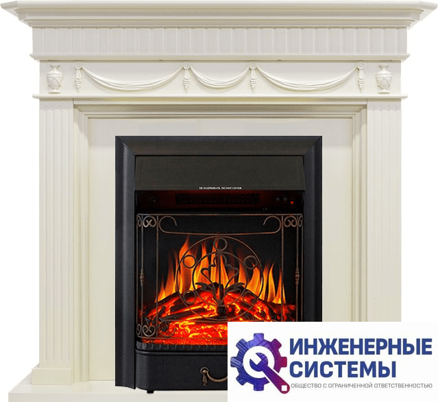 Каминокомплект Royal Flame Corfu Слоновая кость с очагом Majestic FX Black