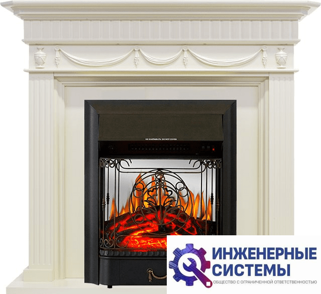 Каминокомплект Royal Flame Corfu Слоновая кость с очагом Majestic FX M Black