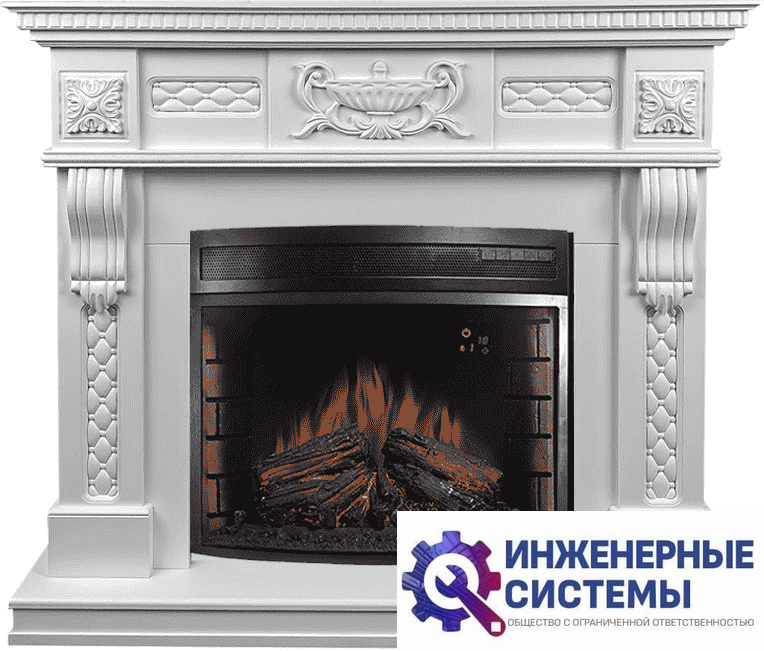 Каминокомплект Royal Flame Corsica Матовый белый с очагом Dioramic 28 LED FX