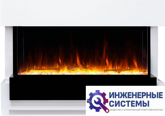 Каминокомплект Royal Flame Cube 36 Белый с черным с очагом Astra 36 RF