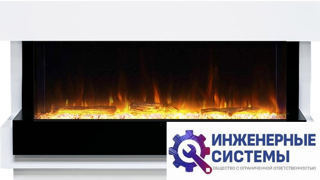 Каминокомплект Royal Flame Cube 50 Белый с черным с очагом Astra 50 RF