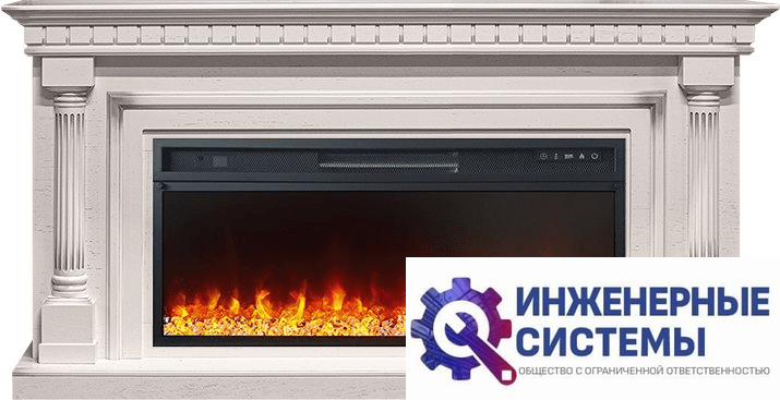 Каминокомплект Royal Flame Dallas Слоновая кость с патиной с очагом Vision 42 LED