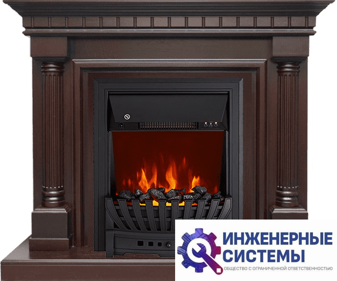 Каминокомплект Royal Flame Dallas Темный дуб с очагом Aspen Black