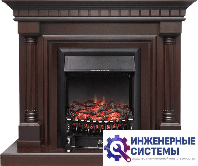 Каминокомплект Royal Flame Dallas Темный дуб с очагом Fobos FX Black