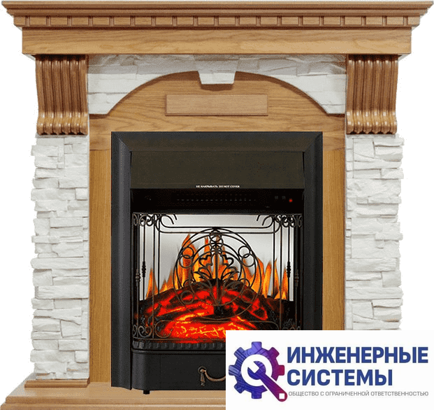 Каминокомплект Royal Flame Dublin Дуб/Сланец белый с очагом Majestic FX M Black