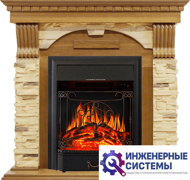 Каминокомплект Royal Flame Dublin Дуб/Сланец с очагом Majestic FX Black