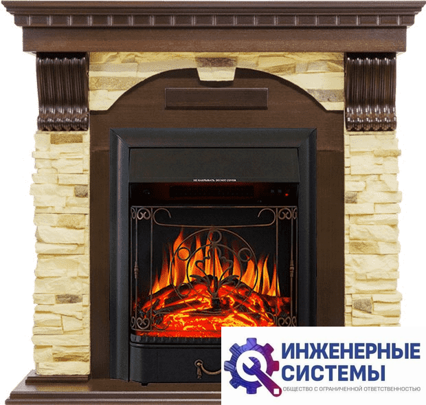 Каминокомплект Royal Flame Dublin Темный дуб/Сланец с очагом Majestic FX Black