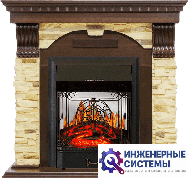 Каминокомплект Royal Flame Dublin Темный дуб/Сланец с очагом Majestic FX M Black