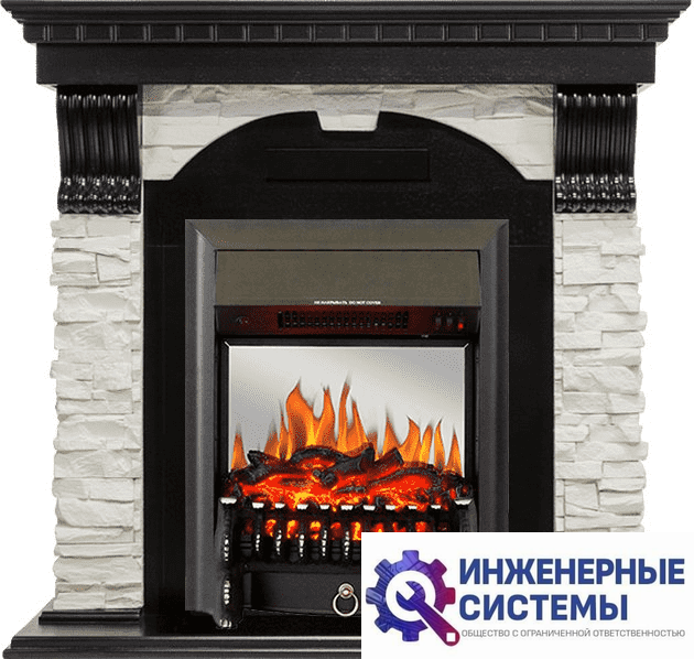 Каминокомплект Royal Flame Dublin Венге/Сланец белый с очагом Fobos FX M Black
