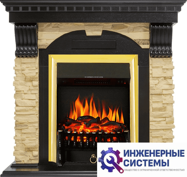 Каминокомплект Royal Flame Dublin Венге/Сланец с очагом Fobos FX Brass