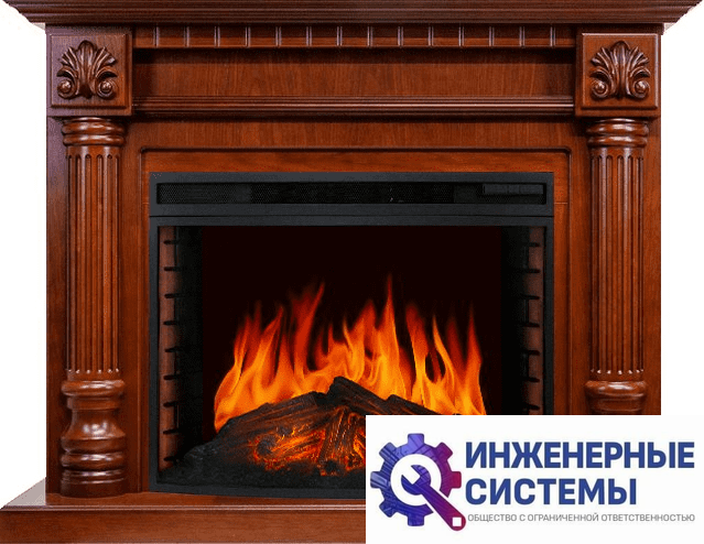 Каминокомплект Royal Flame Edinburg Орех с очагом Dioramic 33 LED FX