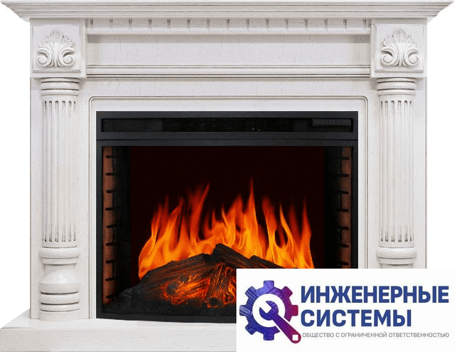 Каминокомплект Royal Flame Edinburg Слоновая кость с патиной с очагом Dioramic 33 LED FX