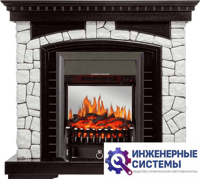 Каминокомплект Royal Flame Glasgow Венге/Белый с очагом Fobos FX M Black