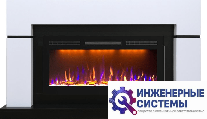 Каминокомплект Royal Flame Lindos Белый с очагом Crystal 36 RF
