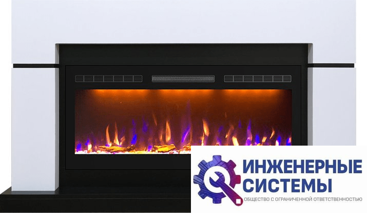 Каминокомплект Royal Flame Lindos Белый с очагом Crystal 40 RF