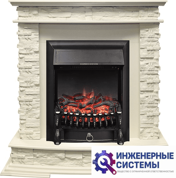 Каминокомплект Royal Flame Luzern Слоновая кость с очагом Fobos FX Black