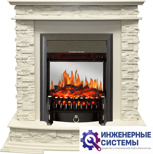 Каминокомплект Royal Flame Luzern Слоновая кость с очагом Fobos FX M Black