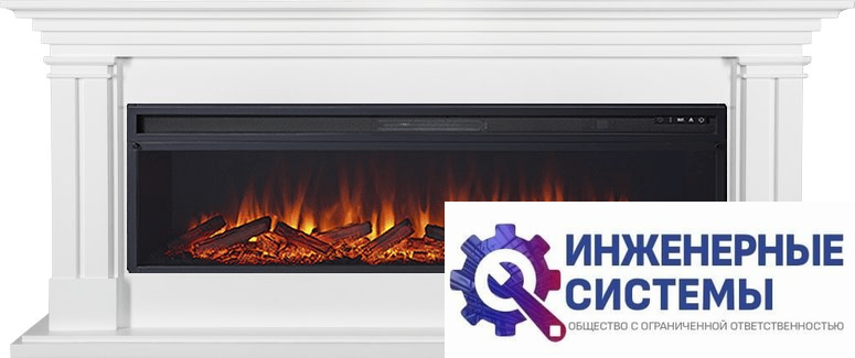 Каминокомплект Royal Flame Lyon 60 Белый с очагом Vision 60 LOG LED