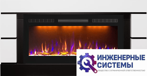 Каминокомплект Royal Flame Modern Белый с черным с очагом Crystal 36 RF