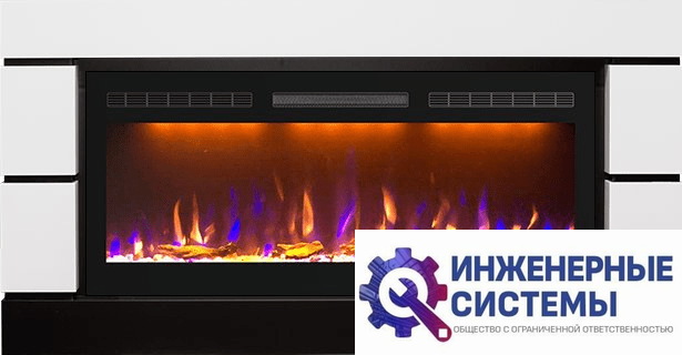 Каминокомплект Royal Flame Modern Белый с черным с очагом Crystal 40 RF