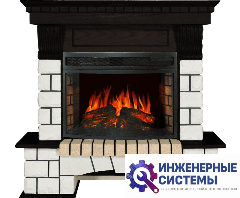Каминокомплект Royal Flame Pierre Luxe Белый/Венге с очагом Dioramic 25 LED FX