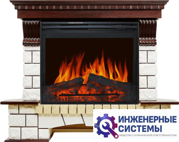 Каминокомплект Royal Flame Pierre Luxe угловой Темный дуб/Белый с очагом Jupiter FX New