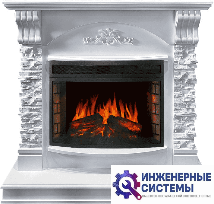 Каминокомплект Royal Flame Prague Белый/Сланец белый с очагом Dioramic 25 LED FX
