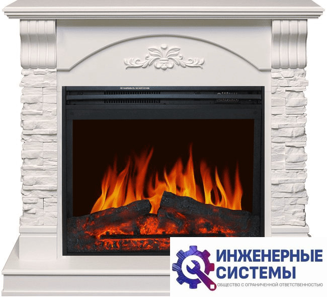 Каминокомплект Royal Flame Prague Сланец бежевый/белый с очагом Jupiter FX New