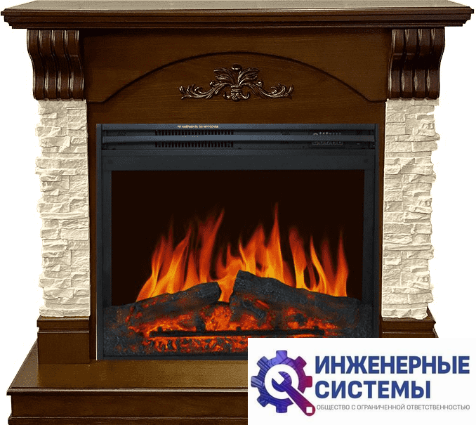 Каминокомплект Royal Flame Prague Сланец бежевый/Темный дуб с очагом Jupiter FX New