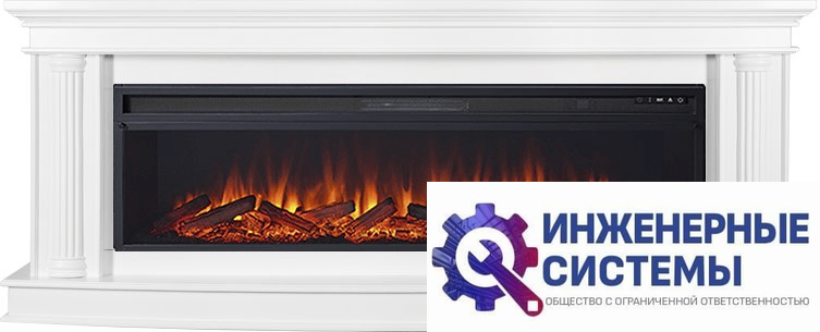 Каминокомплект Royal Flame Rome 60 Белый с очагом Vision 60 LOG LED
