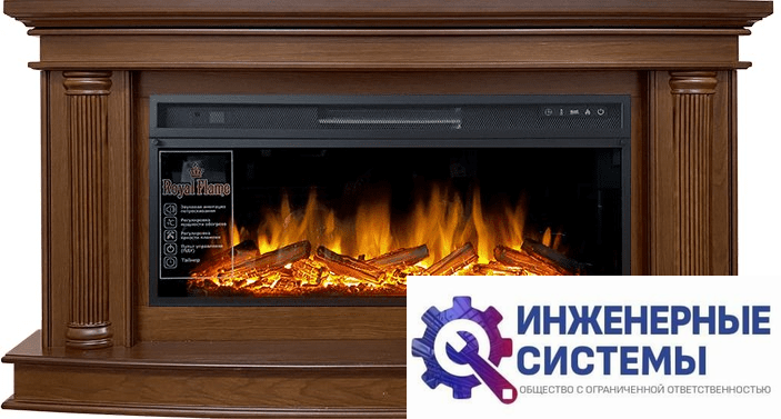 Каминокомплект Royal Flame Rome Каштан с очагом Vision 42 LOG LED