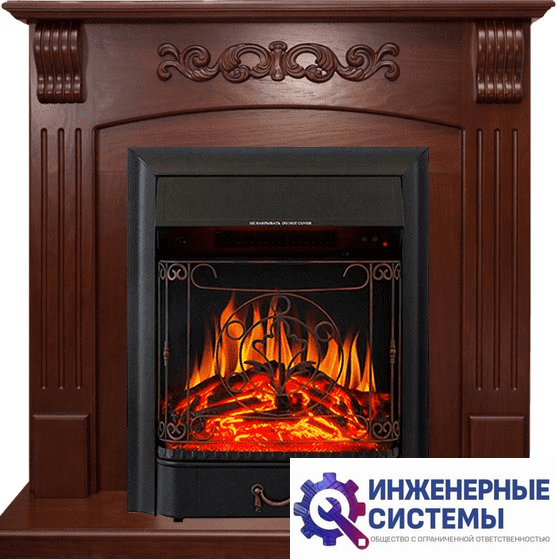 Каминокомплект Royal Flame Sorrento угловой Орех с очагом Majestic FX Black