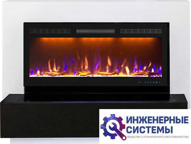 Каминокомплект Royal Flame Stockholm Белый с очагом Crystal 40 RF