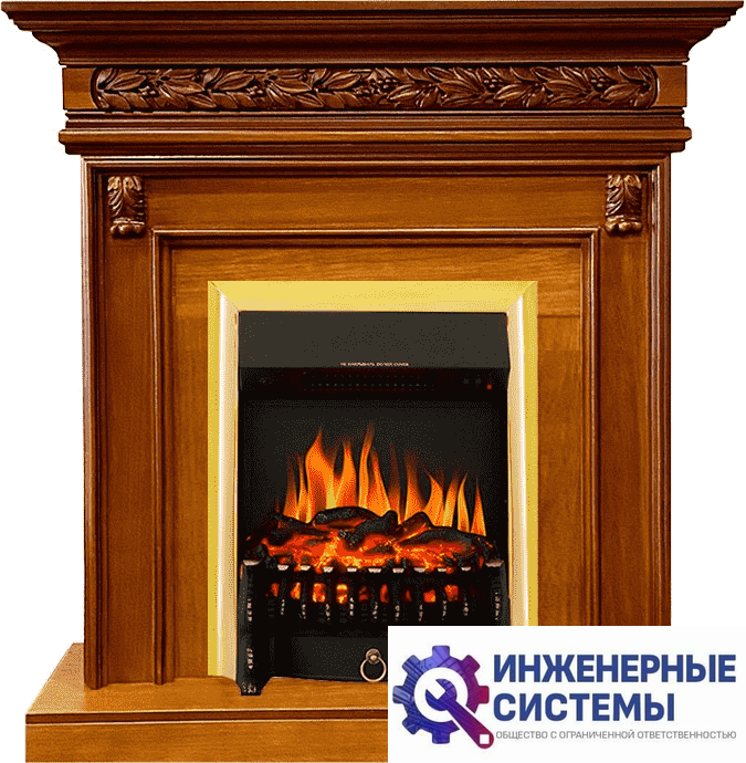 Каминокомплект Royal Flame Valletta Орех с очагом Fobos FX Brass