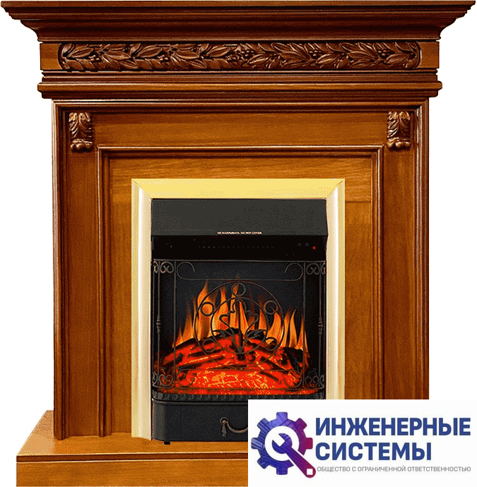 Каминокомплект Royal Flame Valletta Орех с очагом Majestic FX Brass
