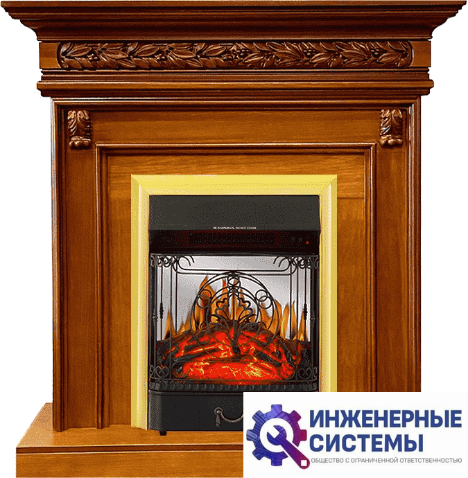 Каминокомплект Royal Flame Valletta Орех с очагом Majestic FX M Brass